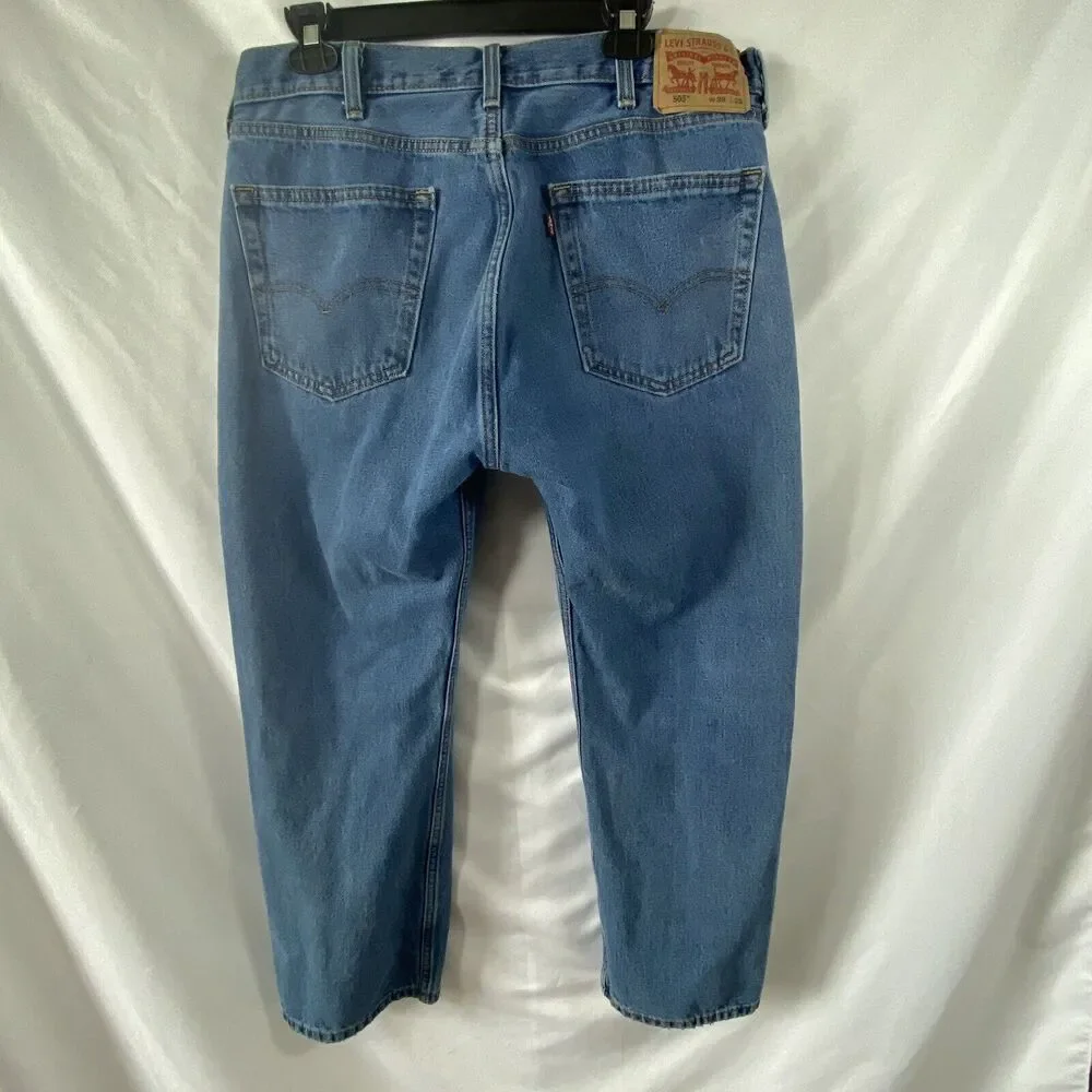 Levi's 505 Regular Fit Men's Jeans Medium Stonewash Straight Leg 38x29 505-4891